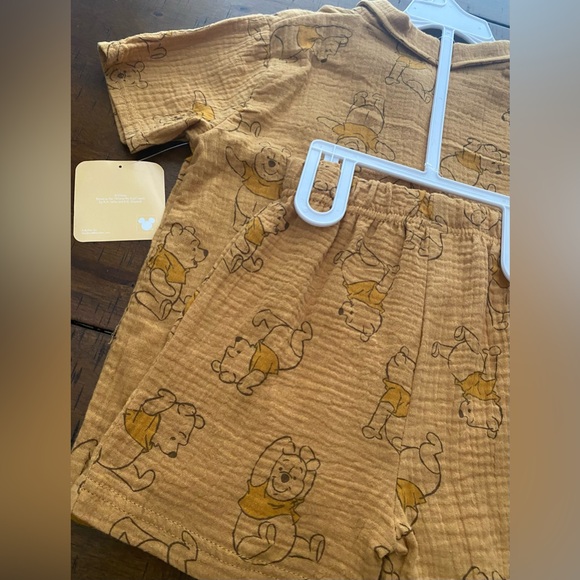 •NWT•Disney Winnie the Pooh Toddler 2-Piece Textured Cotton Gauze Outfit Set - Picture 6 of 6